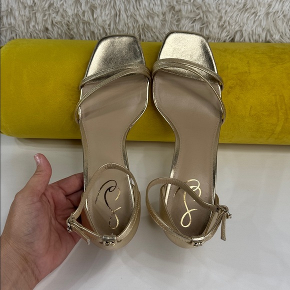 Sam Edelman • Women’s Peonie Kitten Heel Sandal • Gold Leaf • Size 11 😍😍 - Picture 9 of 15